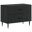 vidaXL Éjjeliszekrény fiókkal Fekete 62 x 34,5 x 47,5 cm Szerelt Fa