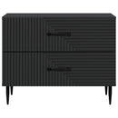 vidaXL Éjjeliszekrény fiókkal Fekete 62 x 34,5 x 47,5 cm Szerelt Fa