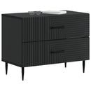 vidaXL Éjjeliszekrény fiókkal Fekete 62 x 34,5 x 47,5 cm Szerelt Fa
