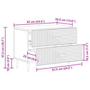 vidaXL Éjjeliszekrény Betonszürke 62 x 34,5 x 47,5 cm Szerelt Fa