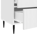 vidaXL Éjjeliszekrény Magasfényű Fehér 62 x 34,5 x 47,5 cm Szerelt Fa