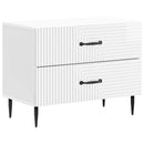vidaXL Éjjeliszekrény Magasfényű Fehér 62 x 34,5 x 47,5 cm Szerelt Fa