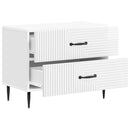 vidaXL Éjjeliszekrény Magasfényű Fehér 62 x 34,5 x 47,5 cm Szerelt Fa