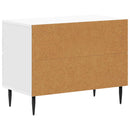 vidaXL Éjjeliszekrény Magasfényű Fehér 62 x 34,5 x 47,5 cm Szerelt Fa