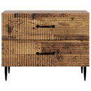 vidaXL Éjjeliszekrény fiókkal Antik Fa 62 x 34,5 x 47,5 cm Szerelt Fa