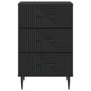 vidaXL Éjjeliszekrény fiókkal Fekete 43 x 41 x 66,5 cm Szerelt Fa