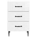 vidaXL Éjjeliszekrény Magasfényű Fehér 43 x 41 x 66,5 cm Szerelt Fa