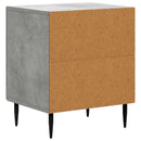 vidaXL Éjjeliszekrény 2 db Betonszürke 43 x 34,5 x 50 cm Szerelt Fa