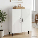 vidaXL Széf Magasfényű Fehér 66 x 34,5 x 89,5 cm Szerelt Fa