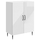 vidaXL Széf Magasfényű Fehér 66 x 34,5 x 89,5 cm Szerelt Fa