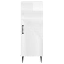 vidaXL Széf Magasfényű Fehér 33 x 34,5 x 89,5 cm Szerelt Fa