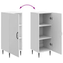 vidaXL Széf Magasfényű Fehér 33 x 34,5 x 89,5 cm Szerelt Fa