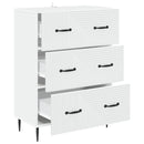 vidaXL Fiókos szekrény Fehér 66 x 34,5 x 89,5 cm Szerelt Fa