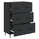 vidaXL Fiókos szekrény Fekete 66 x 34,5 x 89,5 cm Szerelt Fa
