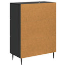 vidaXL Fiókos szekrény Fekete 66 x 34,5 x 89,5 cm Szerelt Fa