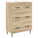 vidaXL Fiókos szekrény Sonoma Tölgy 66 x 34,5 x 89,5 cm Szerelt Fa
