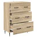 vidaXL Fiókos szekrény Sonoma Tölgy 66 x 34,5 x 89,5 cm Szerelt Fa