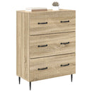 vidaXL Fiókos szekrény Sonoma Tölgy 66 x 34,5 x 89,5 cm Szerelt Fa