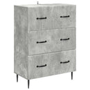vidaXL Fiókos szekrény Betonszürke 66 x 34,5 x 89,5 cm Szerelt Fa