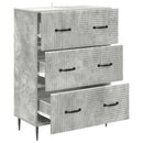 vidaXL Fiókos szekrény Betonszürke 66 x 34,5 x 89,5 cm Szerelt Fa