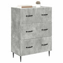 vidaXL Fiókos szekrény Betonszürke 66 x 34,5 x 89,5 cm Szerelt Fa