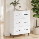 vidaXL Fiókos szekrény Magasfényű Fehér 66 x 34,5 x 89,5 cm Szerelt Fa