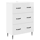vidaXL Fiókos szekrény Magasfényű Fehér 66 x 34,5 x 89,5 cm Szerelt Fa