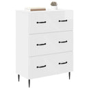 vidaXL Fiókos szekrény Magasfényű Fehér 66 x 34,5 x 89,5 cm Szerelt Fa