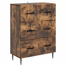 vidaXL Fiókos szekrény Füstös Tölgy 66 x 34,5 x 89,5 cm Szerelt Fa