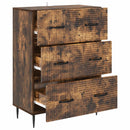 vidaXL Fiókos szekrény Füstös Tölgy 66 x 34,5 x 89,5 cm Szerelt Fa