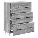 vidaXL Fiókos szekrény Szürke Sonoma 66 x 34,5 x 89,5 cm Szerelt Fa