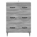 vidaXL Fiókos szekrény Szürke Sonoma 66 x 34,5 x 89,5 cm Szerelt Fa