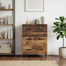 vidaXL Fiókos szekrény Antik Fa 66 x 34,5 x 89,5 cm Szerelt Fa