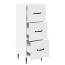 vidaXL Fiókos szekrény Fehér 33 x 34,5 x 89,5 cm Szerelt Fa
