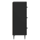 vidaXL Fiókos szekrény Fekete 33 x 34,5 x 89,5 cm Szerelt Fa