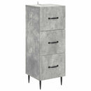 vidaXL Fiókos szekrény Betonszürke 33 x 34,5 x 89,5 cm Szerelt Fa