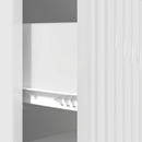 vidaXL Fiókos szekrény Magasfényű Fehér 33 x 34,5 x 89,5 cm Szerelt Fa