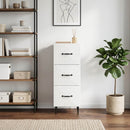 vidaXL Fiókos szekrény Magasfényű Fehér 33 x 34,5 x 89,5 cm Szerelt Fa