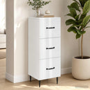 vidaXL Fiókos szekrény Magasfényű Fehér 33 x 34,5 x 89,5 cm Szerelt Fa