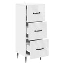vidaXL Fiókos szekrény Magasfényű Fehér 33 x 34,5 x 89,5 cm Szerelt Fa