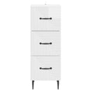 vidaXL Fiókos szekrény Magasfényű Fehér 33 x 34,5 x 89,5 cm Szerelt Fa