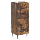 vidaXL Fiókos szekrény Füstös Tölgy 33 x 34,5 x 89,5 cm Szerelt Fa