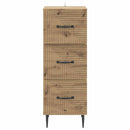 vidaXL Fiókos szekrény Kézműves Tölgy 33 x 34,5 x 89,5 cm Szerelt Fa