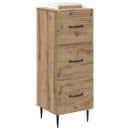vidaXL Fiókos szekrény Kézműves Tölgy 33 x 34,5 x 89,5 cm Szerelt Fa