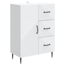 vidaXL Széf Fehér 66 x 34,5 x 89,5 cm Szerelt Fa