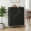 vidaXL Széf fiókkal Fekete 66 x 34,5 x 89,5 cm Szerelt Fa