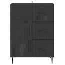 vidaXL Széf fiókkal Fekete 66 x 34,5 x 89,5 cm Szerelt Fa
