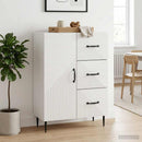 vidaXL Széf fiókkal Magasfényű Fehér 66 x 34,5 x 89,5 cm Szerelt Fa