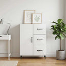 vidaXL Széf fiókkal Magasfényű Fehér 66 x 34,5 x 89,5 cm Szerelt Fa