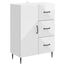 vidaXL Széf fiókkal Magasfényű Fehér 66 x 34,5 x 89,5 cm Szerelt Fa